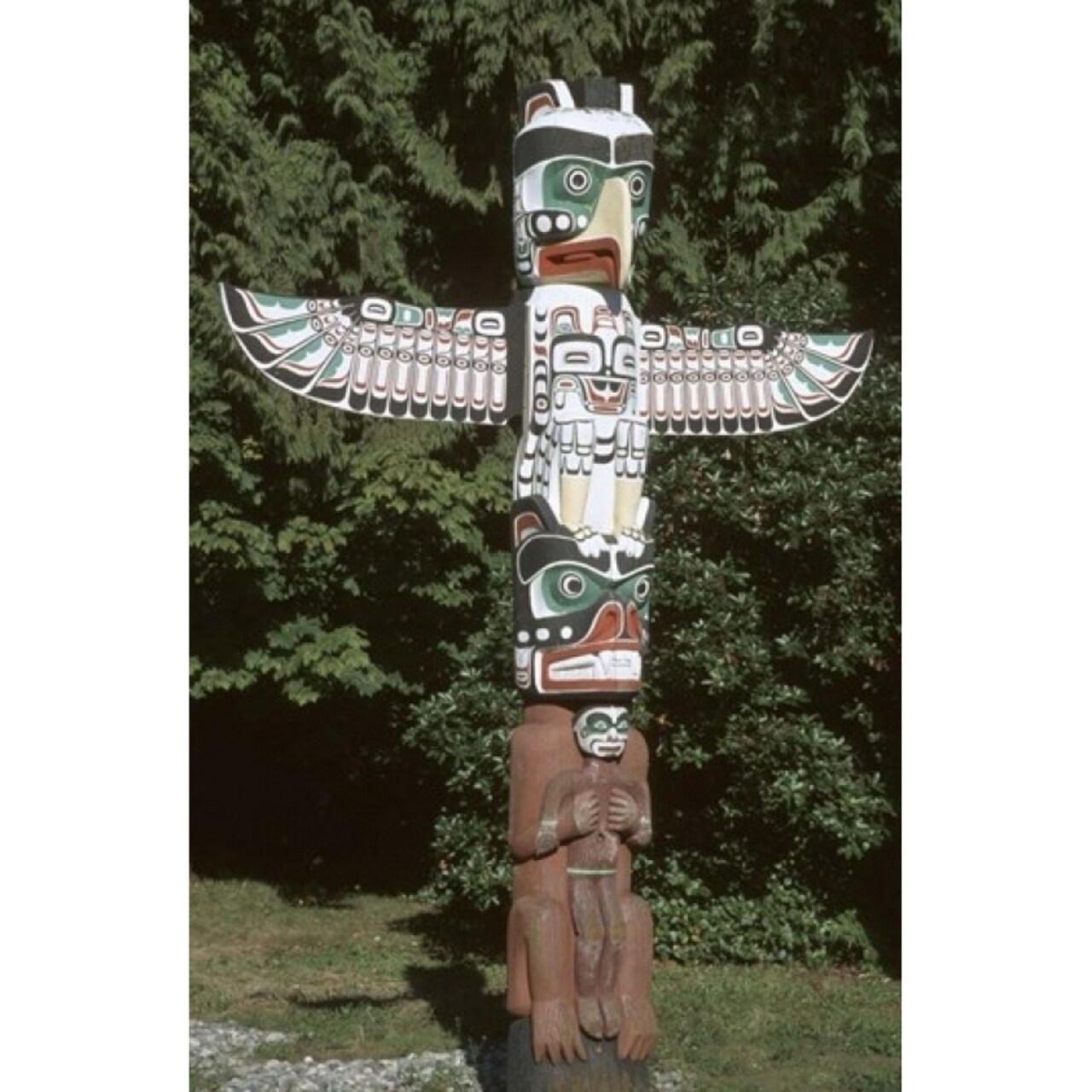 Posterazzi Totem Pole at Stanley Park Vancouver Island British Columbia Canada Print by John and Lisa Merrill (24 x 36)